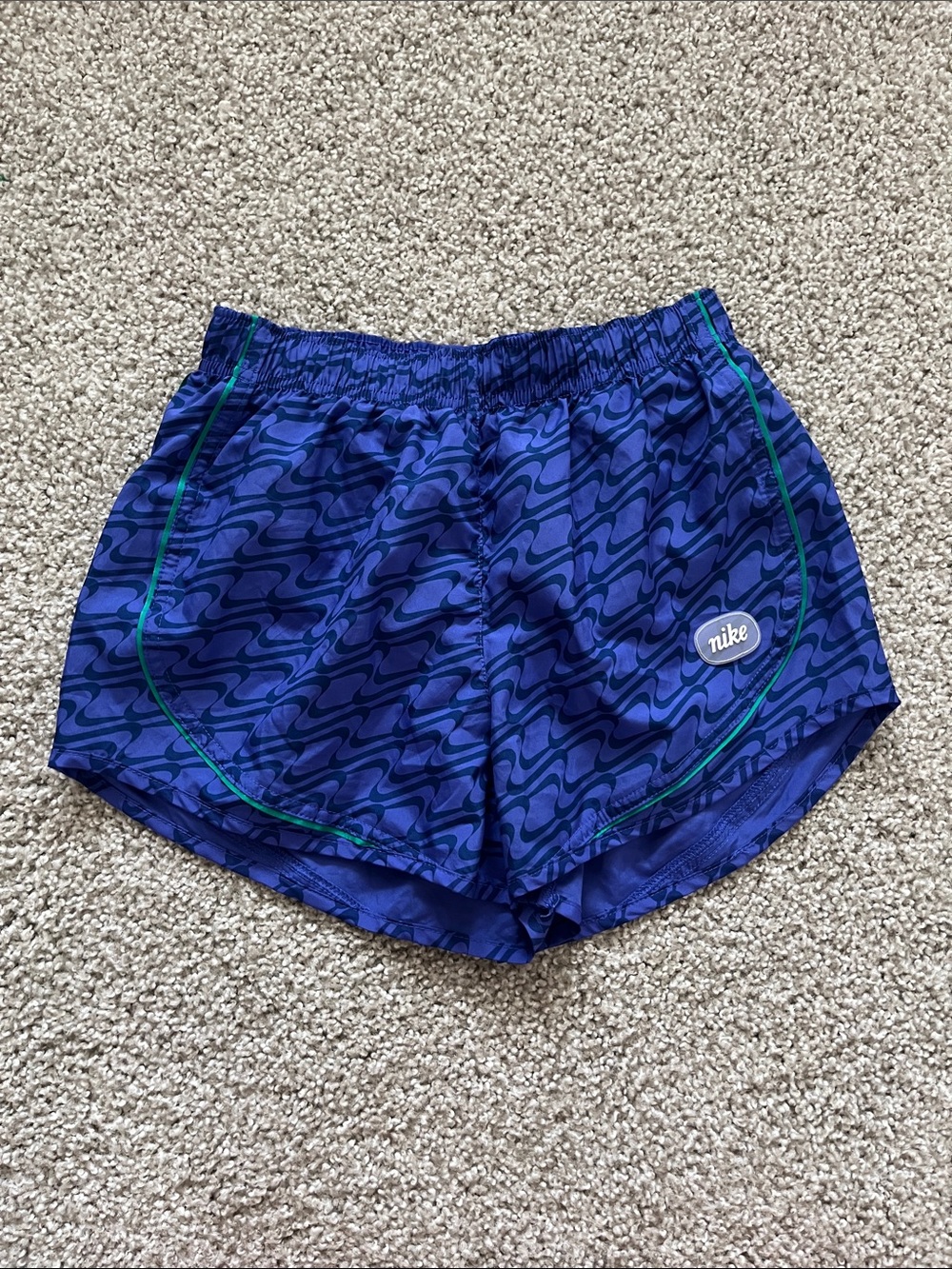 Nike Blue Dri-Fit Tempo Icon Clash 3" Shorts Size Small